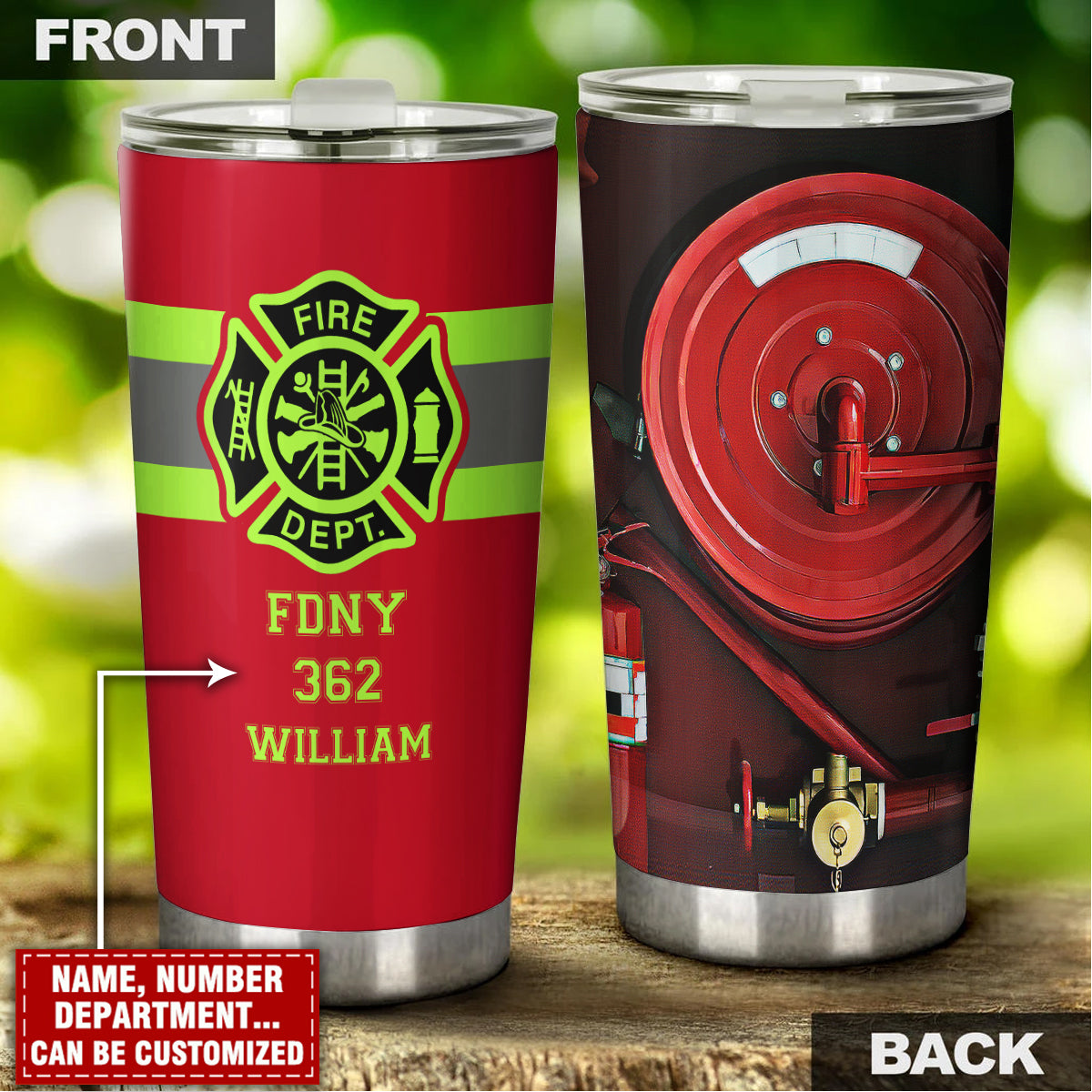 Personalized Firefighter Tumbler