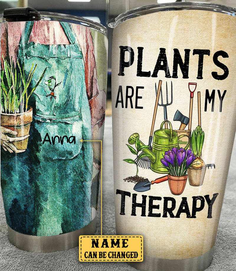 Personalized Plants Are My Therapy Gardening Tumbler