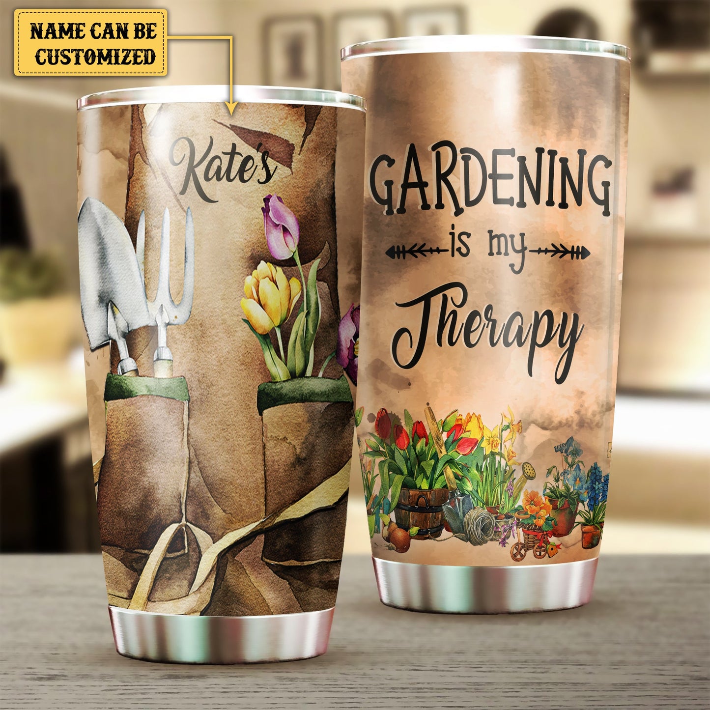 Personalized Gardening Is My Therapy Tumbler