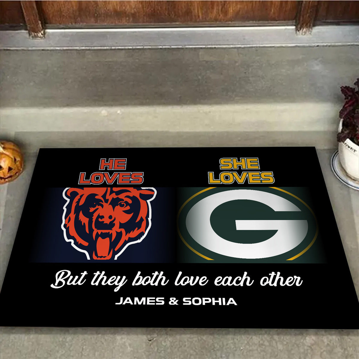 He Loves, She Loves - Customized Doormat - Anti Slip Indoor Doormat (clt)
