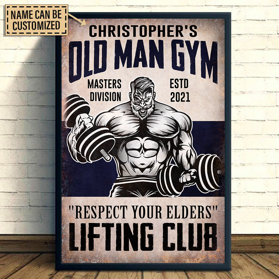 Personalized Lifting Club Respect Your Elders Poster