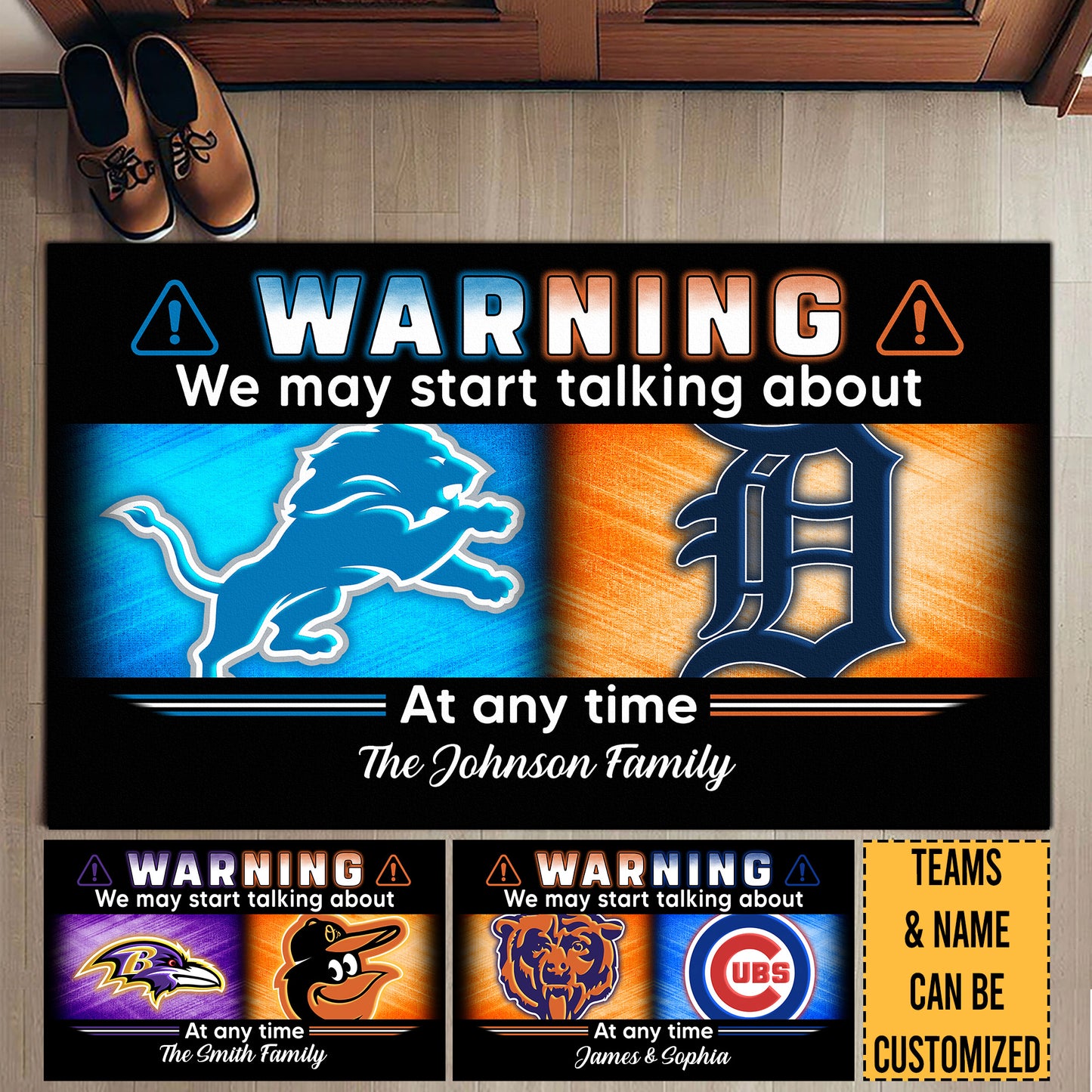 Warning We May Start Talking Customized Doormat - Anti Slip Indoor Doormat
