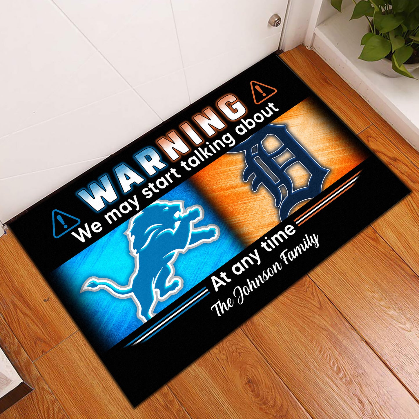 Warning We May Start Talking Customized Doormat - Anti Slip Indoor Doormat