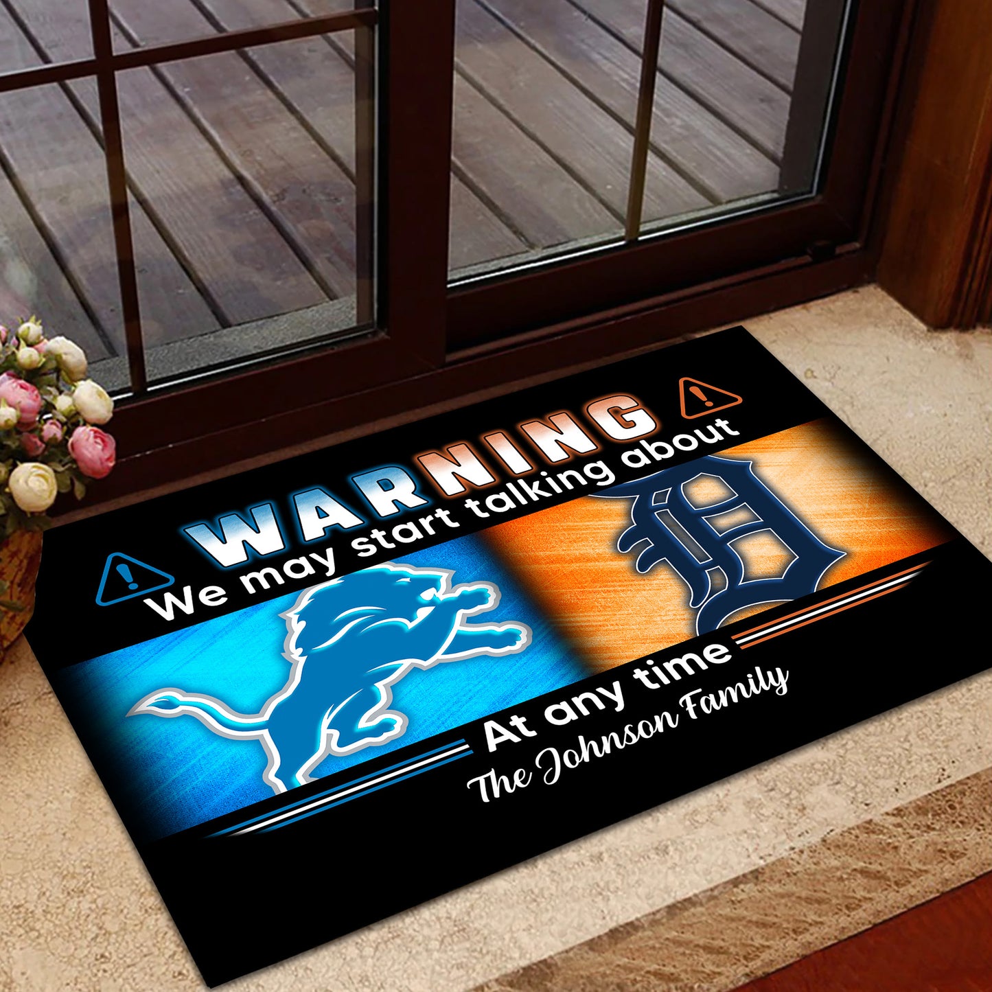 Warning We May Start Talking Customized Doormat - Anti Slip Indoor Doormat