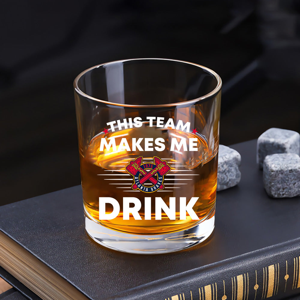 Whiskey Glass - This Team Makes Me Drink (ALTBR)