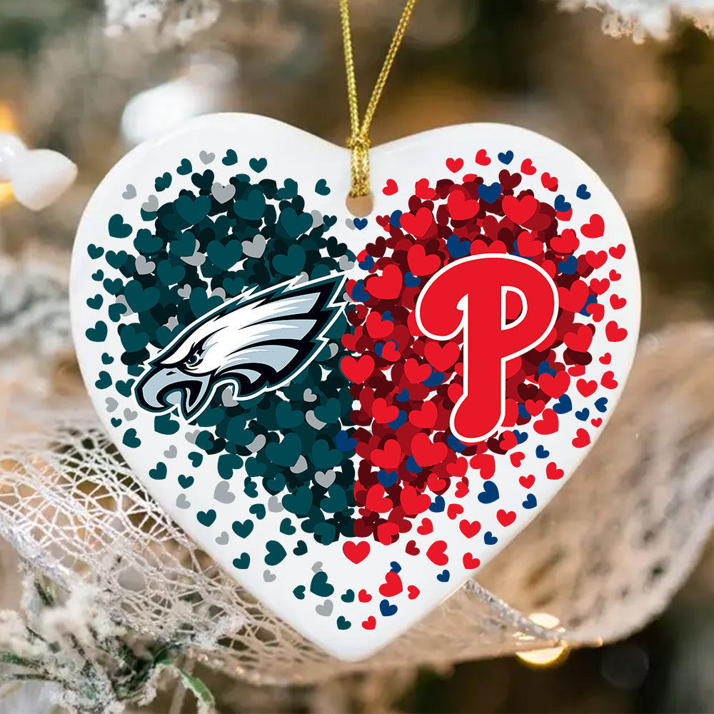 Heart Ceramic Ornament - Heart Printed