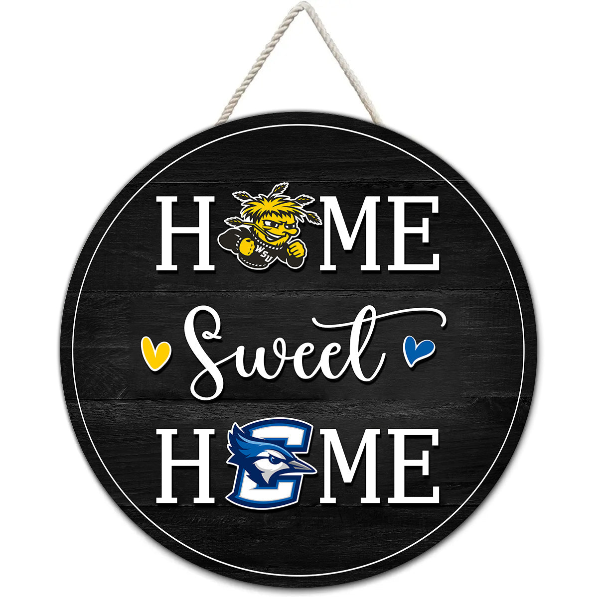 Home Sweet Home - Round Wooden Sign for Kim Eaves