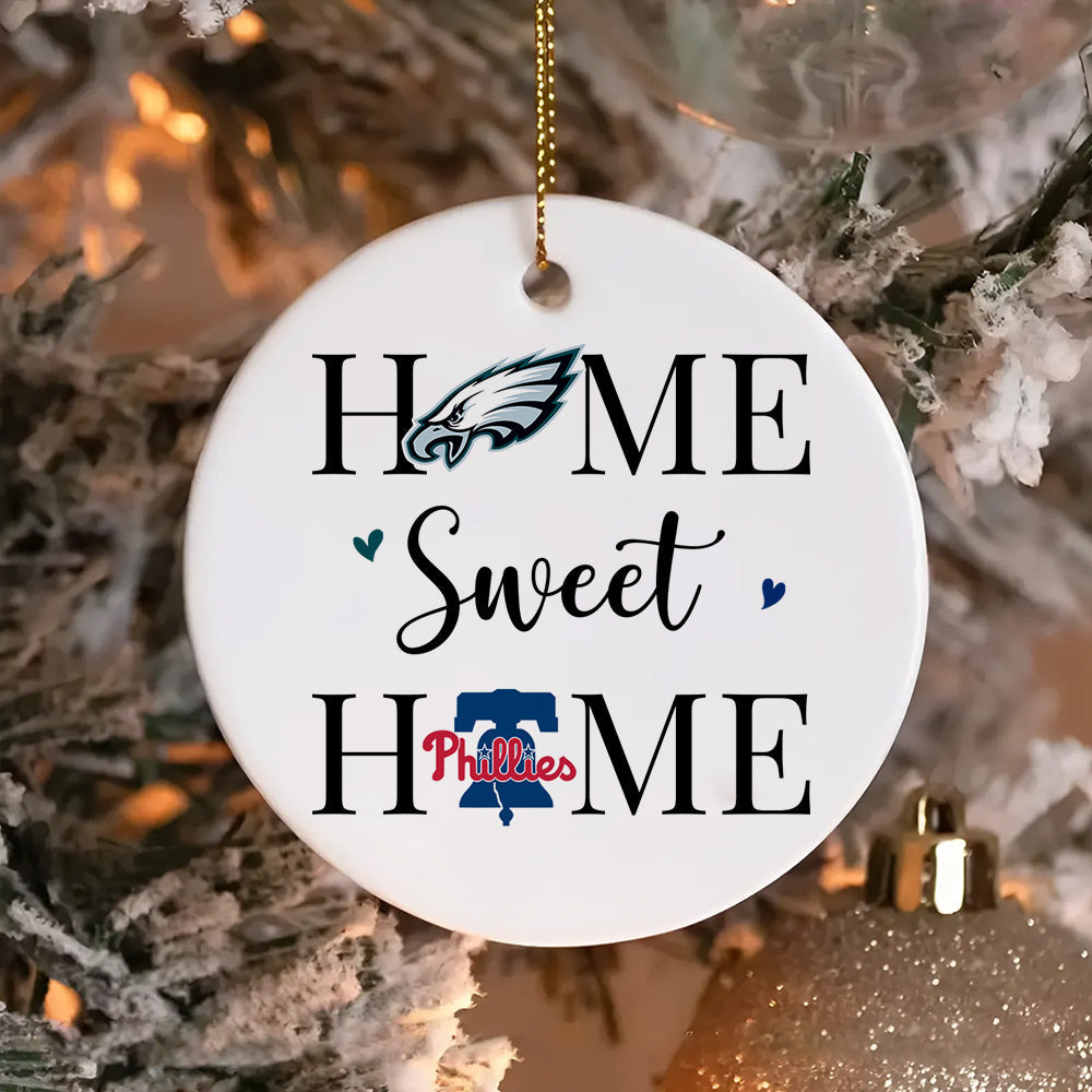 Home Sweet Home Circle Ceramic Ornament - PLDPAEG, PLDPAPL
