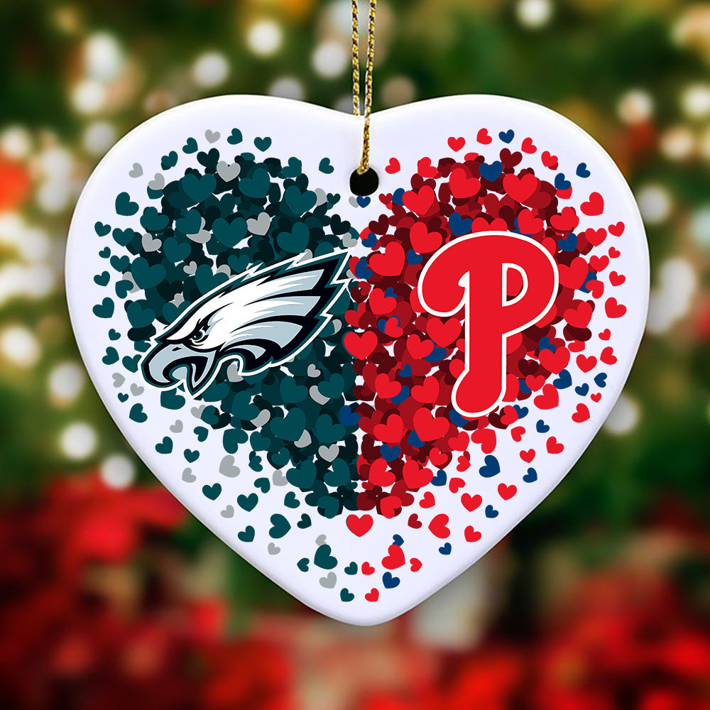 Heart Ceramic Ornament - Heart Printed