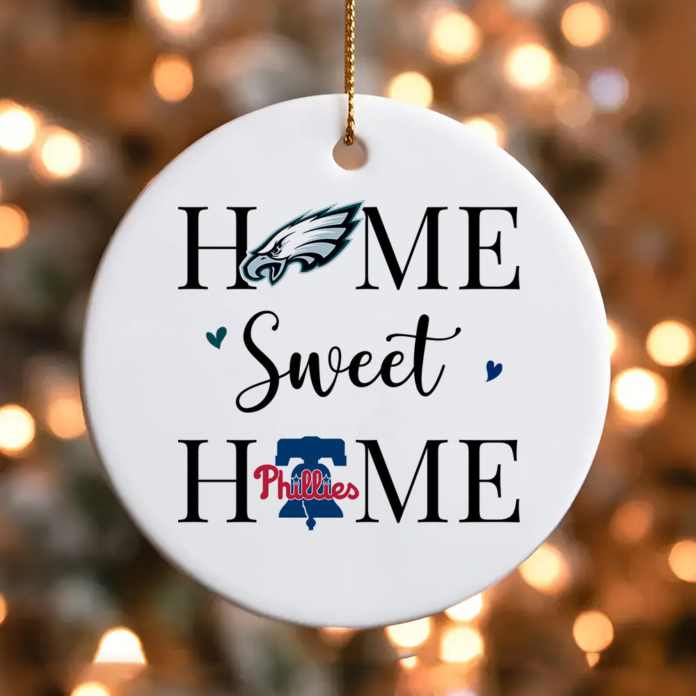 Home Sweet Home Circle Ceramic Ornament - PLDPAEG, PLDPAPL