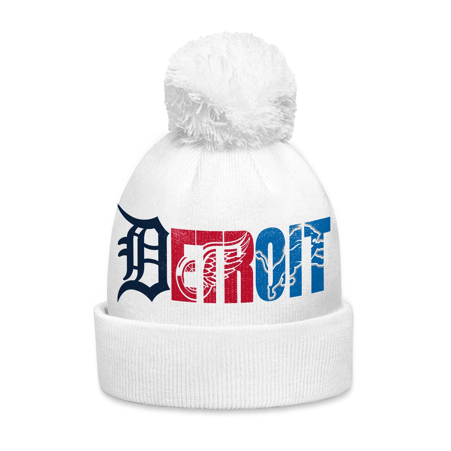 Detroit City Bobble Knit Beanie
