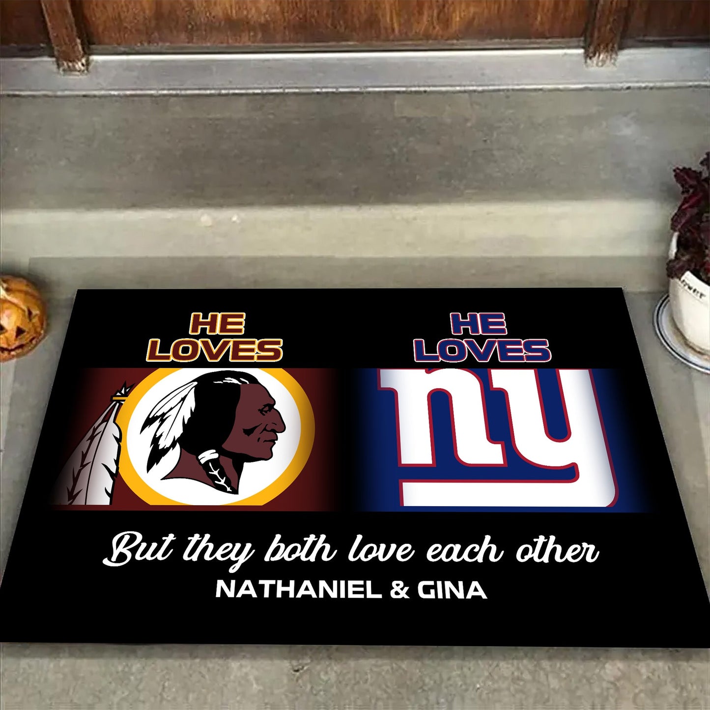 He Loves She Loves Doormat - Anti Slip Indoor Doormat for Nathaniel Edelen