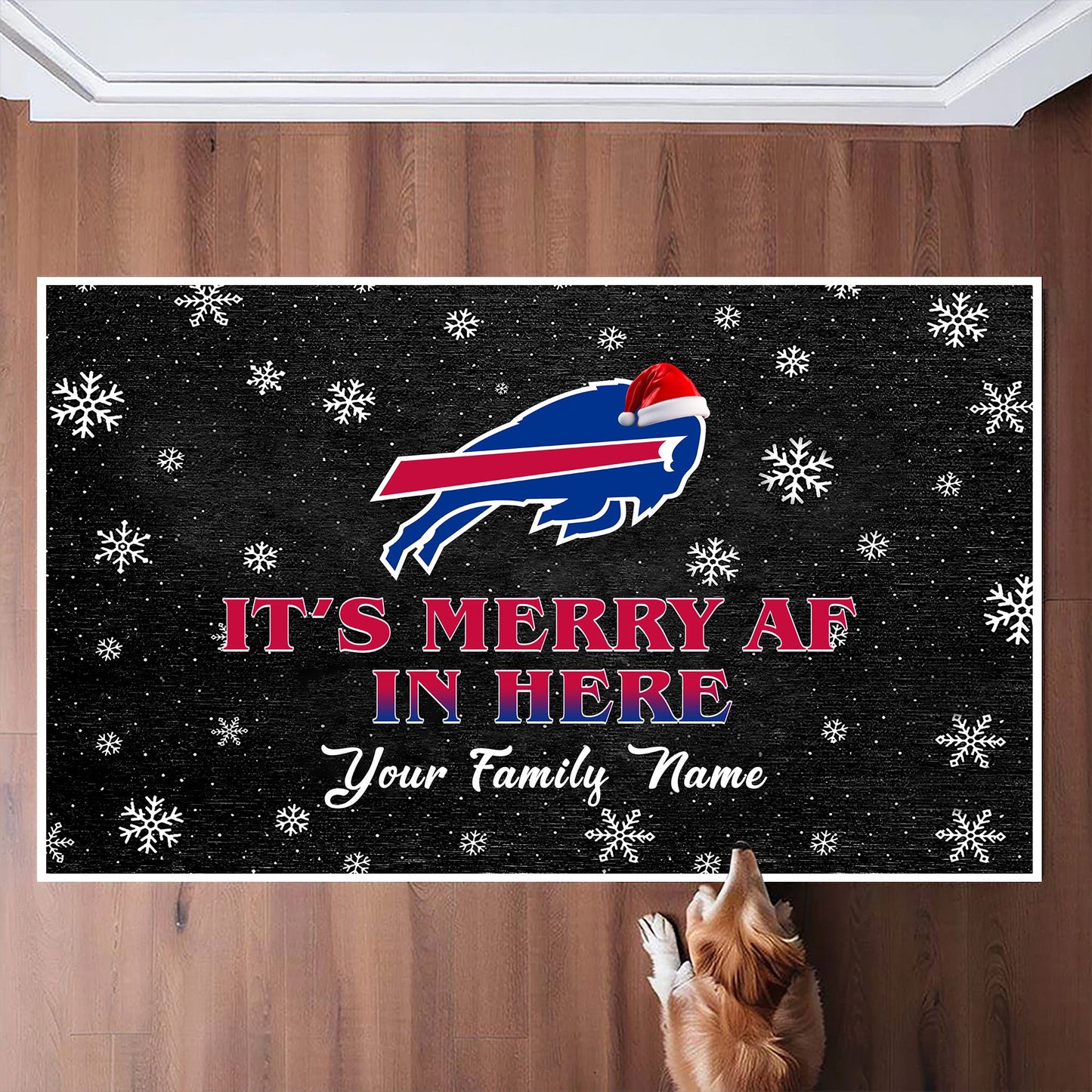 It's Merry AF In Here - Anti Slip Indoor Doormat - Customized Doormat BFLB