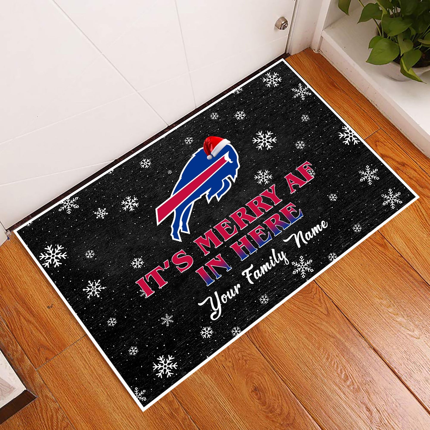 It's Merry AF In Here - Anti Slip Indoor Doormat - Customized Doormat BFLB