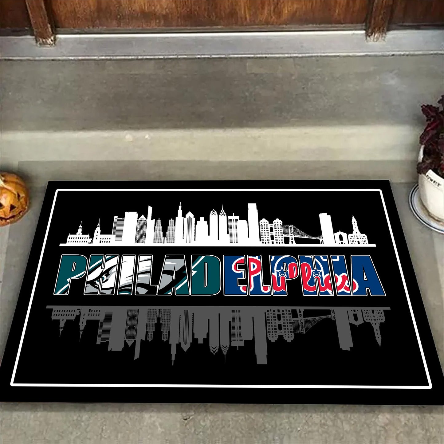 Philadelphia Skyline Doormat - Anti Slip Indoor Doormat