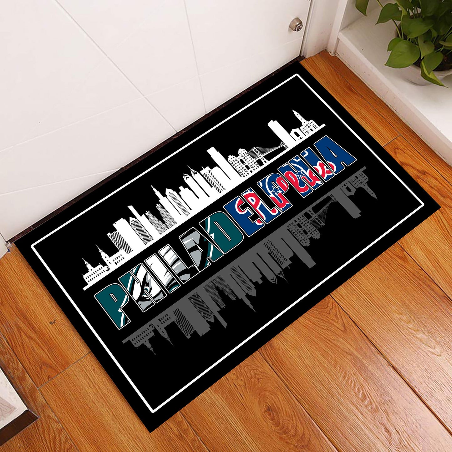 Philadelphia Skyline Doormat - Anti Slip Indoor Doormat