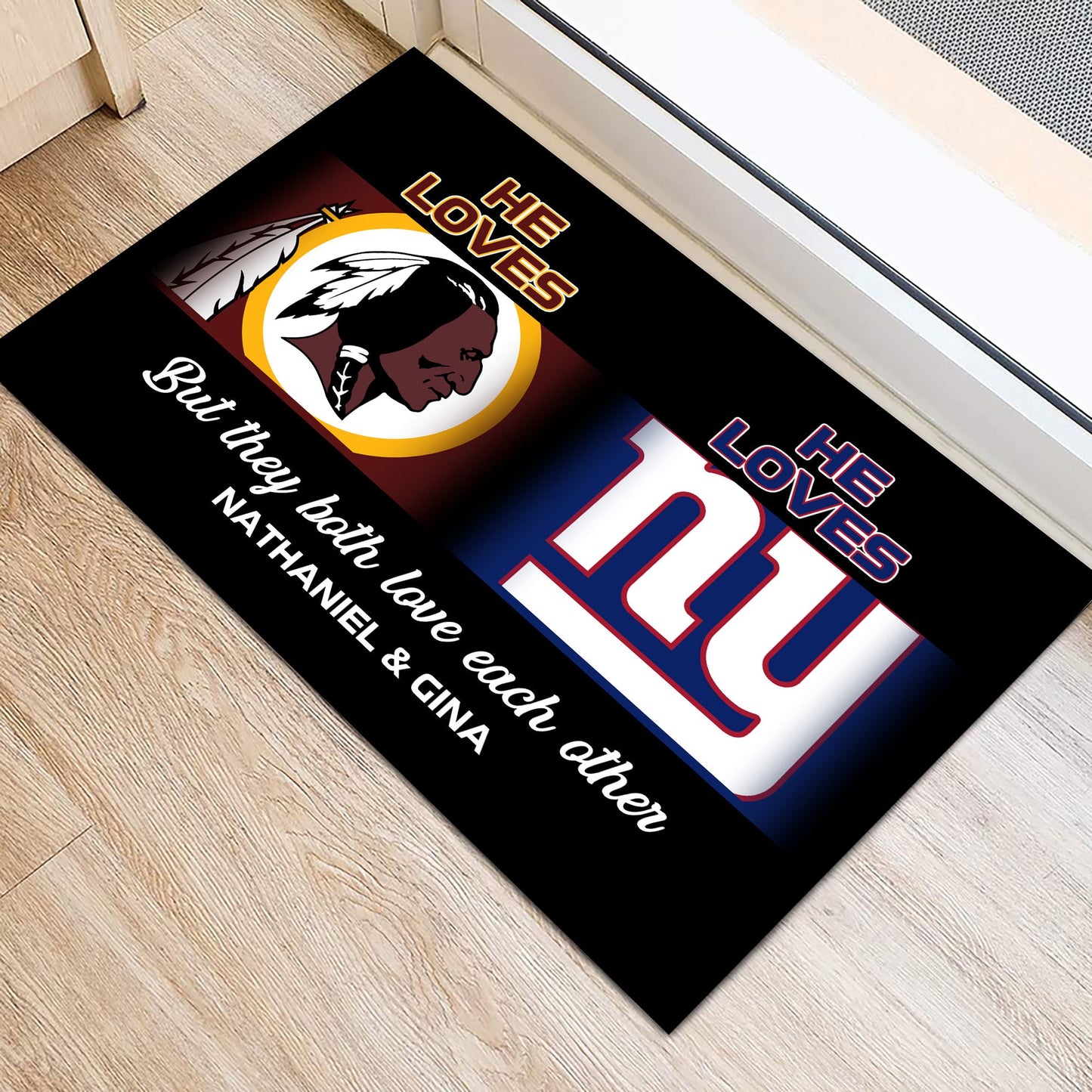 He Loves She Loves Doormat - Anti Slip Indoor Doormat for Nathaniel Edelen