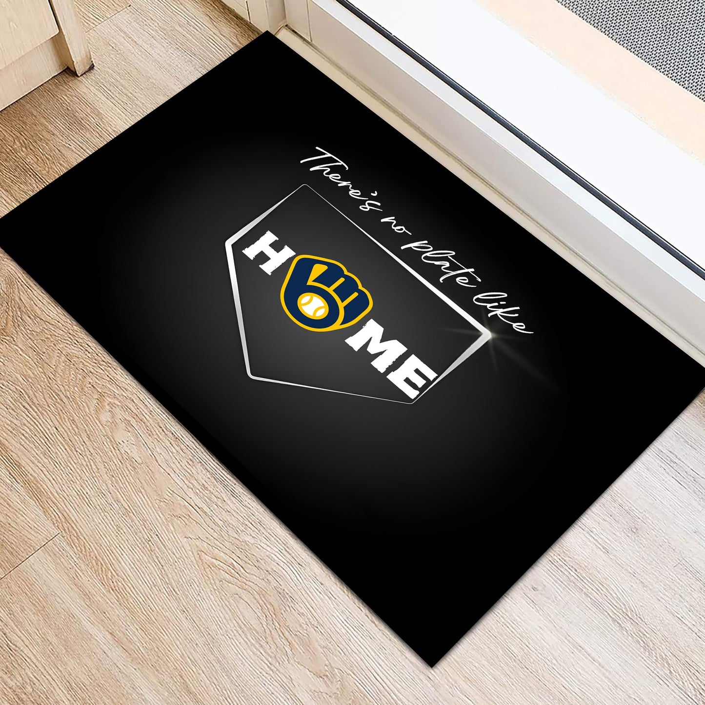 There's No Plate Like Home Doormat - Anti Slip Indoor Doormat - MWKB