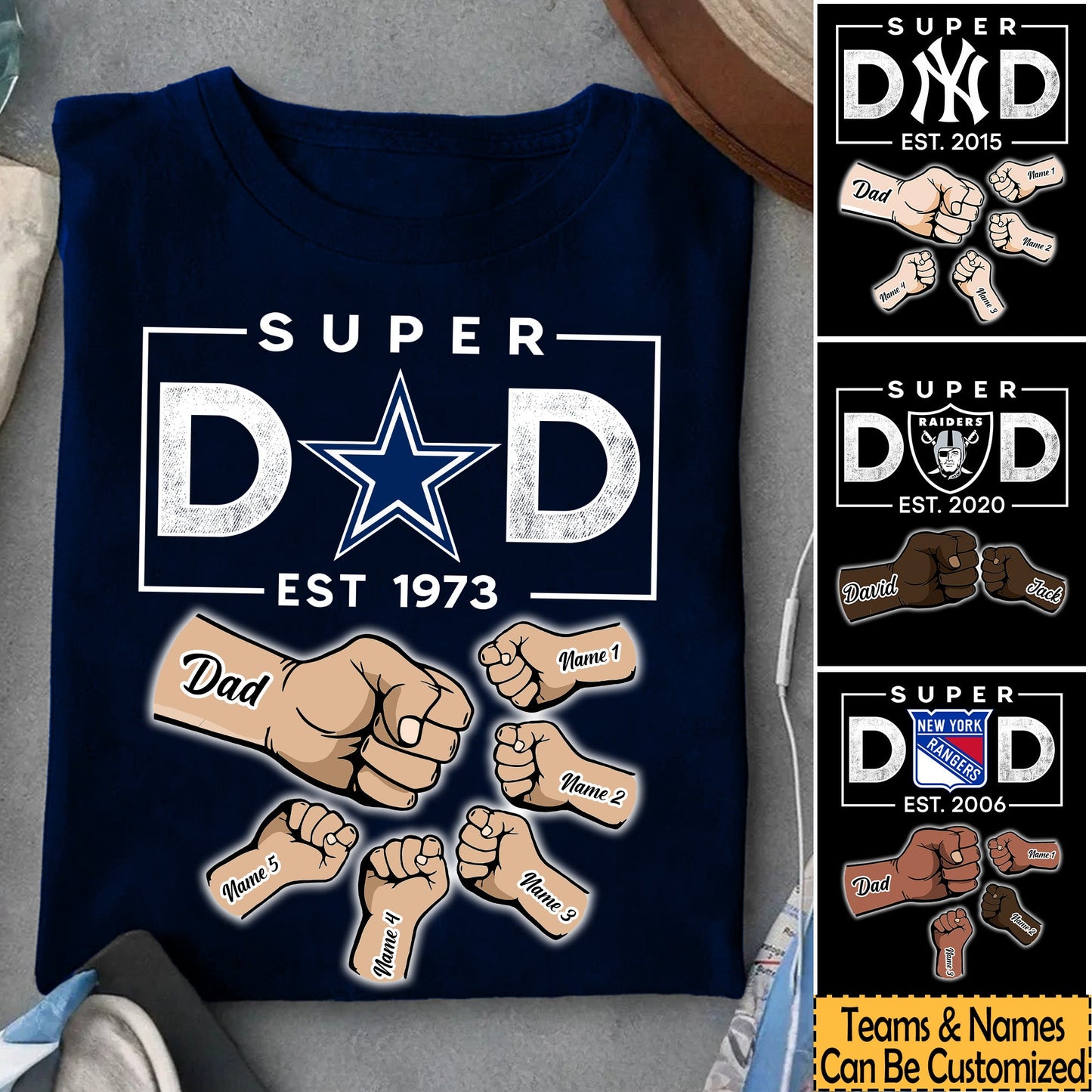 Super Dad Customized Shirt - Perfect Gift For Father's Day