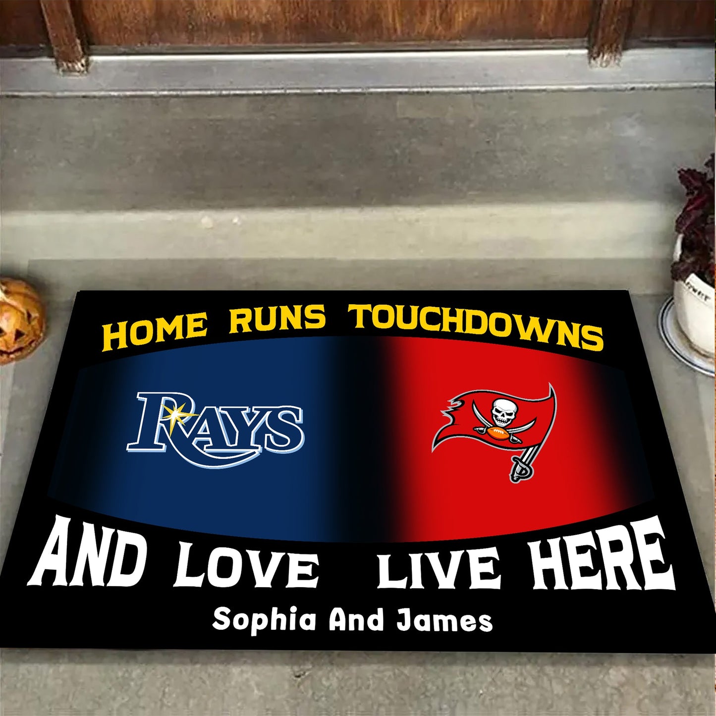 Home Runs Touchdowns Customized Doormat - Anti Slip Indoor Doormat