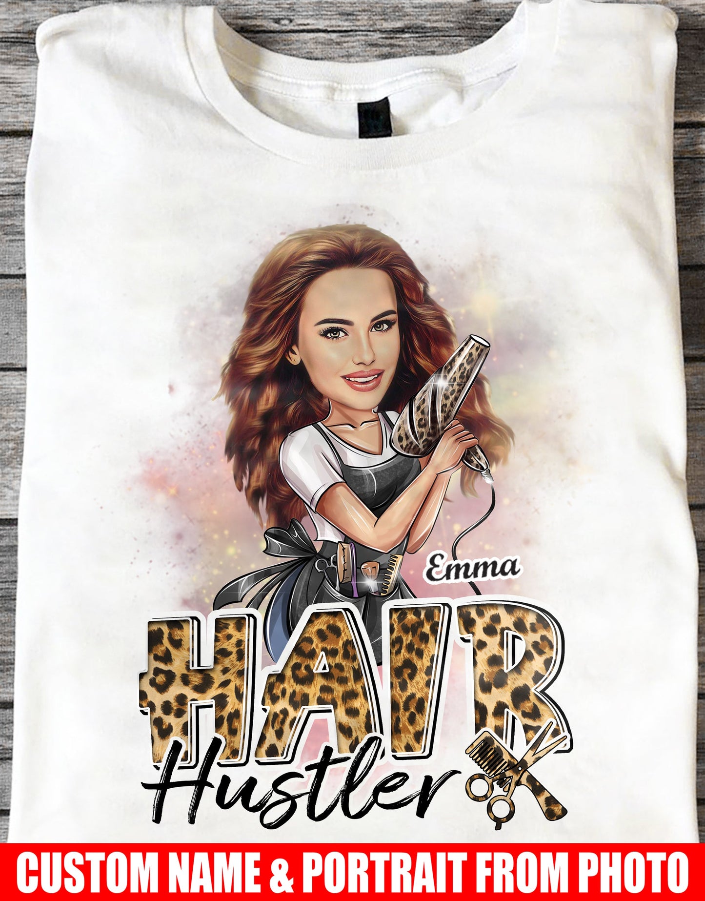 Hair Hustler Custom Hairstylist - Custom Name & Portrait From Photo