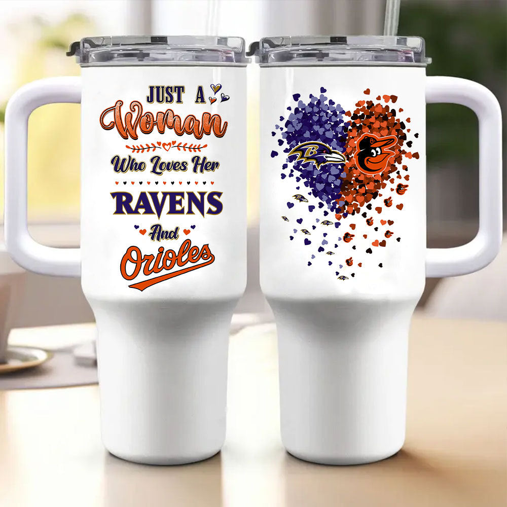 40oz Matte Tumbler with Handle - BTMRV, BTMORO