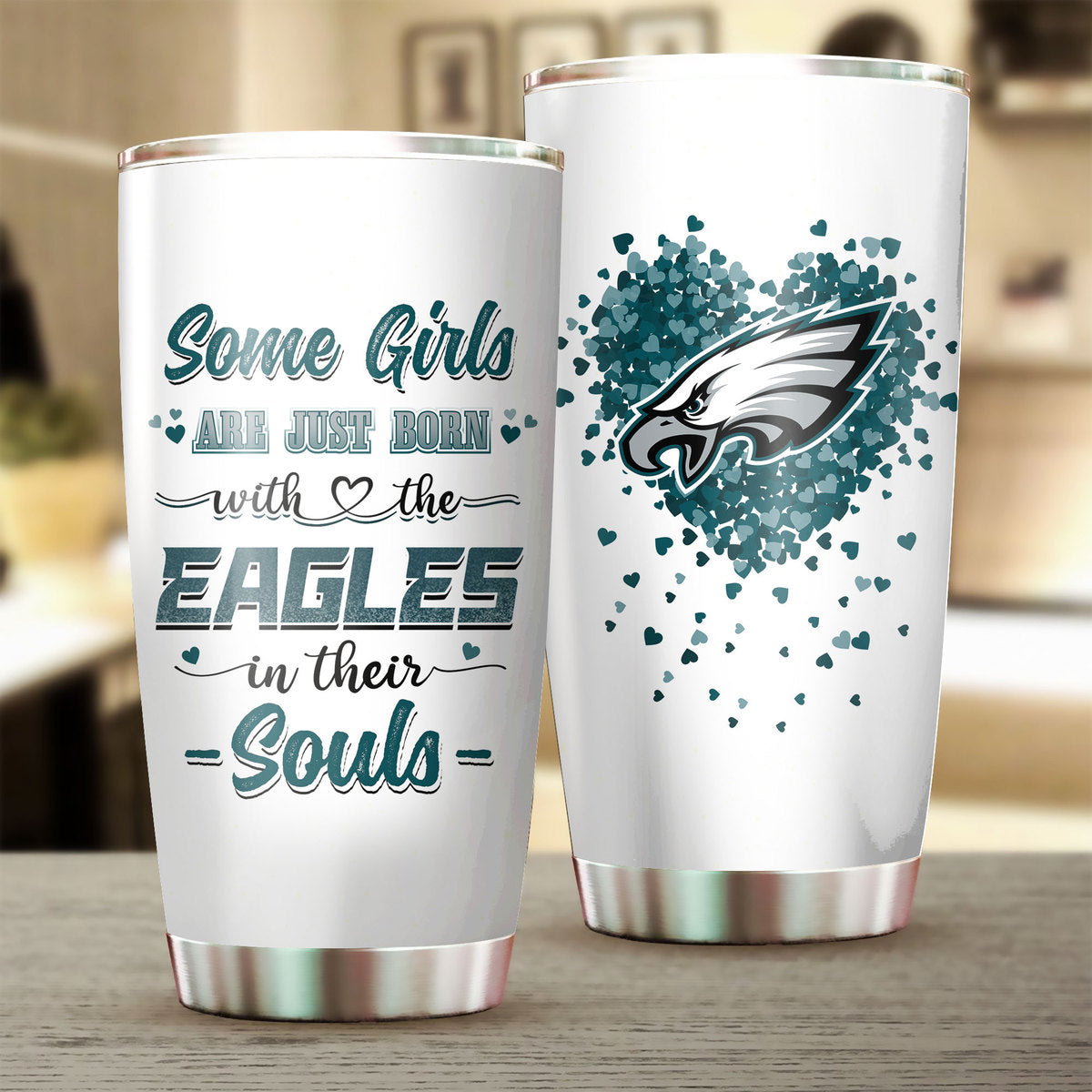 Some Girl Are Just Born With The Philadelphia FB In Their Soul Tumbler