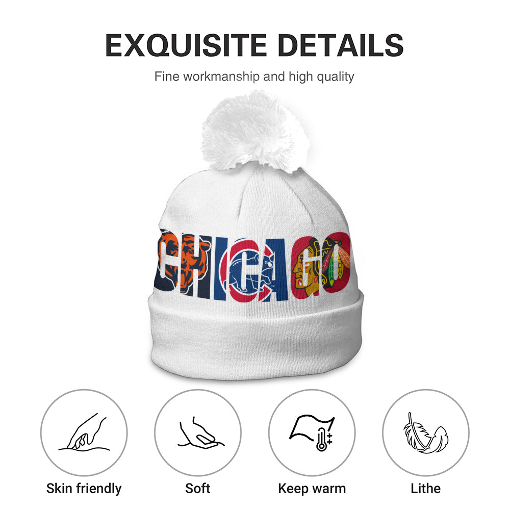 Chicago Bobble Knit Beanie
