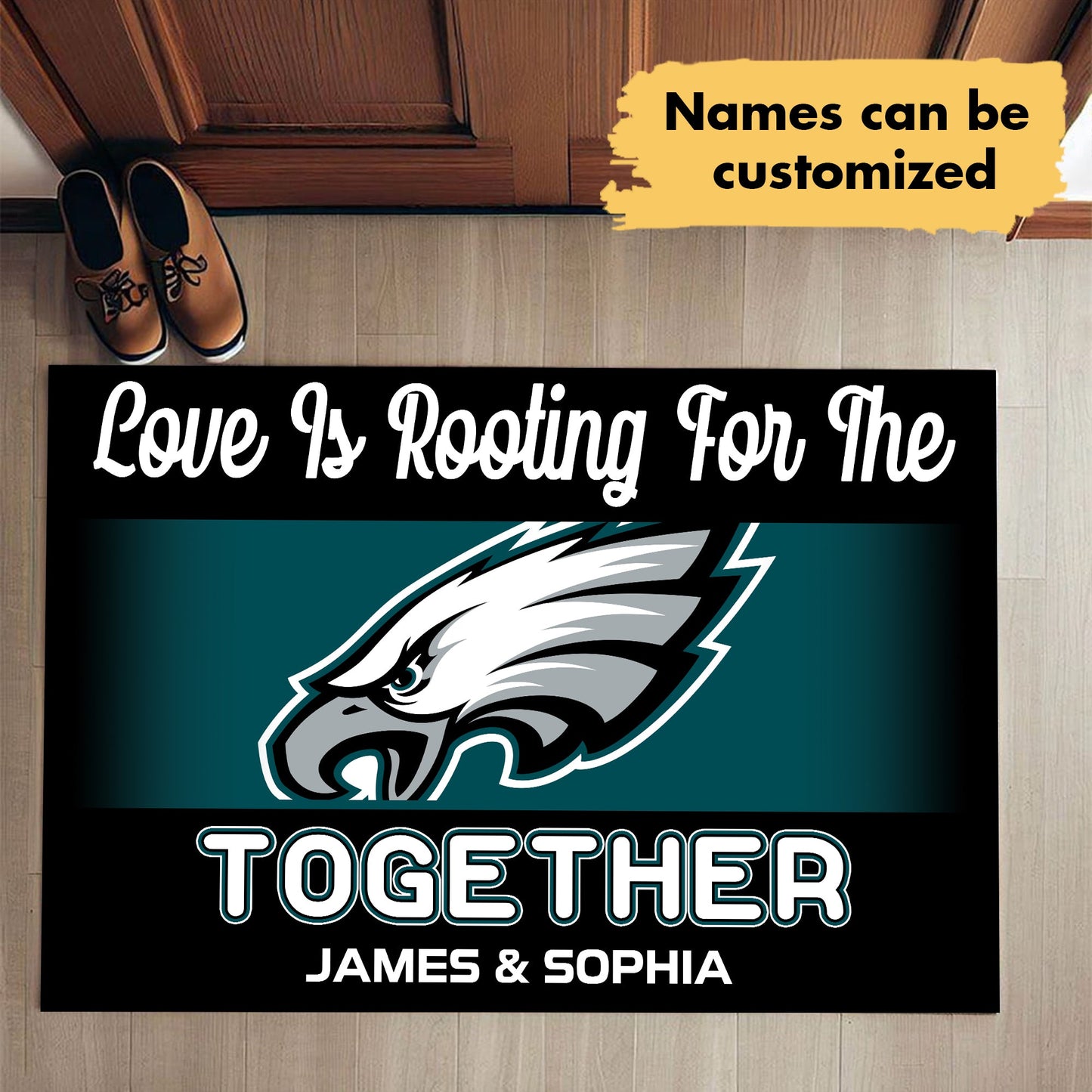 Love is Rooting for Together Doormat - Anti Slip Indoor Doormat - PLDPAEG