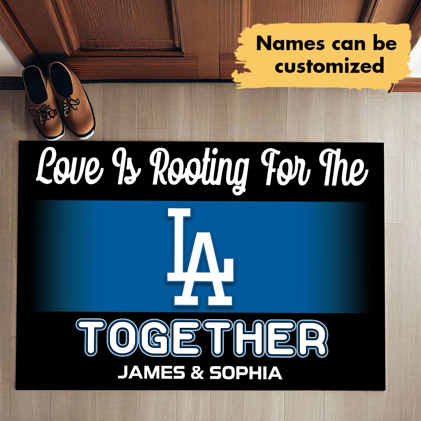 Love is Rooting for Together Doormat - Anti Slip Indoor Doormat - LAD