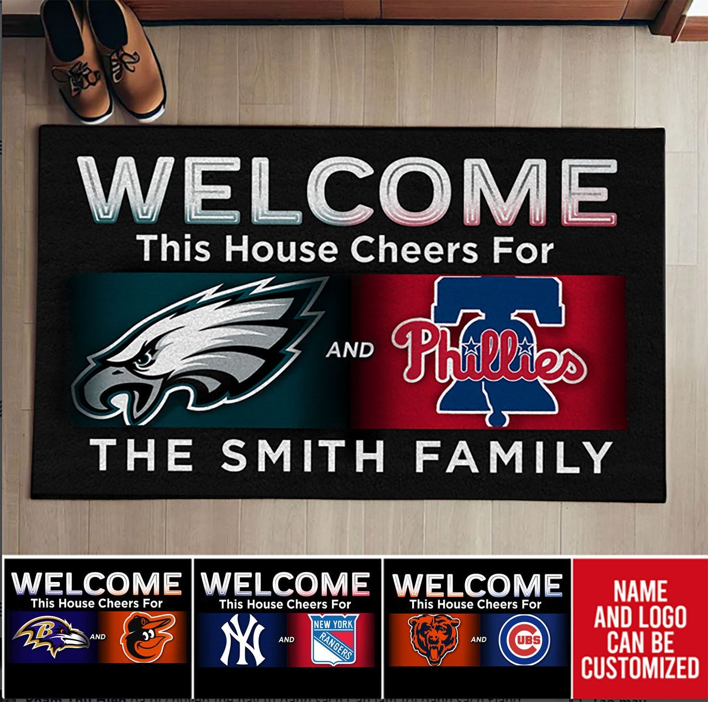 Welcome, This House Cheers - Customized Doormat - Anti Slip Indoor Doormat (clt)