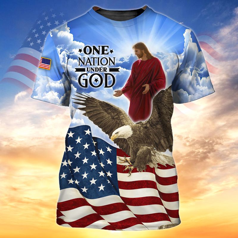 ONE NATION UNDER GOD-3D full print