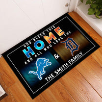 God Bless This Home Customized Doormat - Anti Slip Indoor Doormat