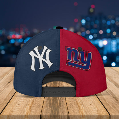 Teams New York Skyline Classic Cap - Customized Classic Cap - NYG NYYK