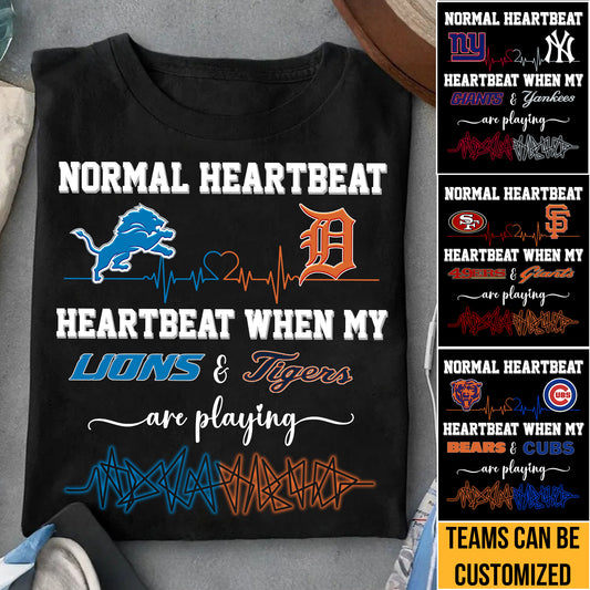 Heatbeart When My Team Are Playing Shirt - Customized Shirt