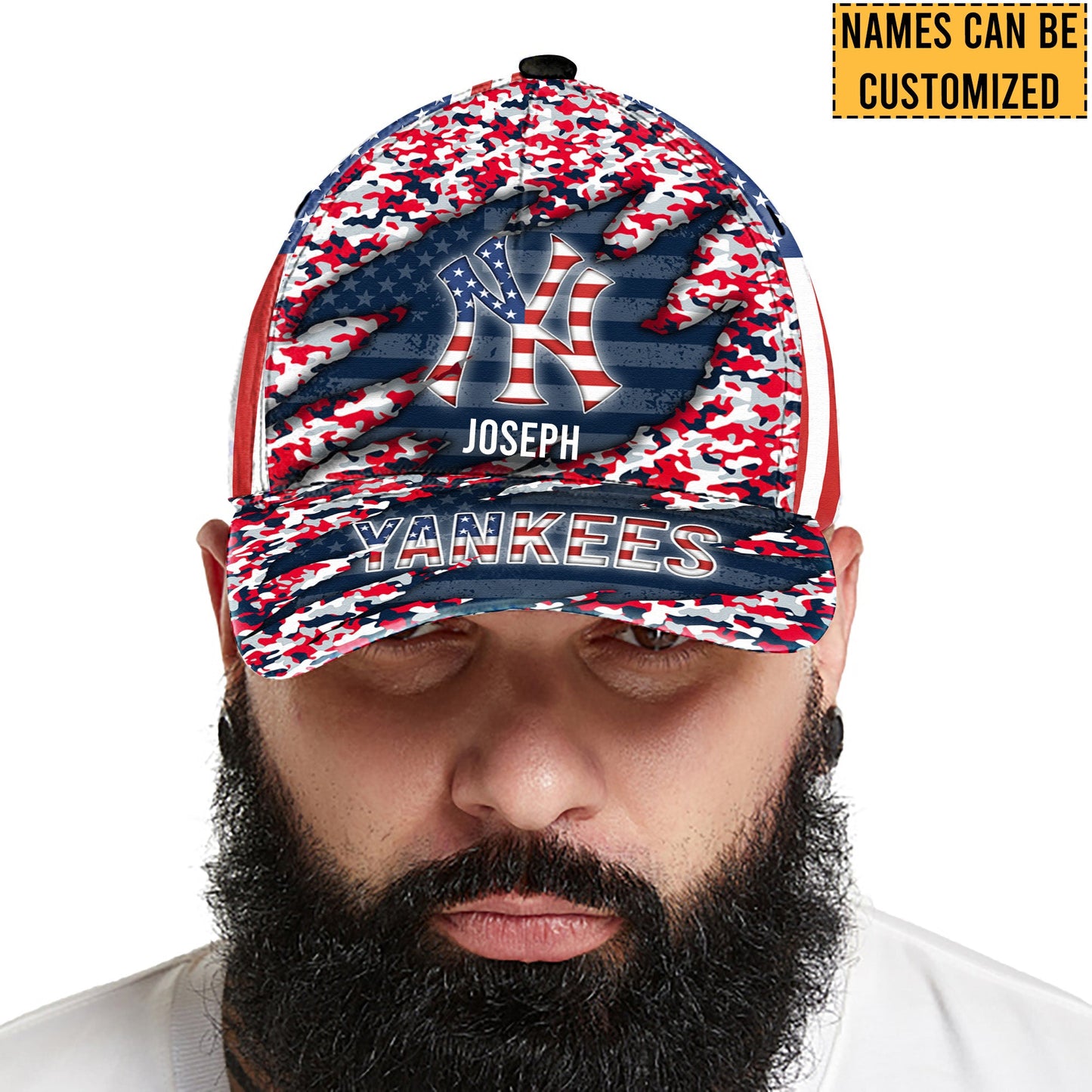Patriotic Camo Cap - Customized Classic Cap - NYYK