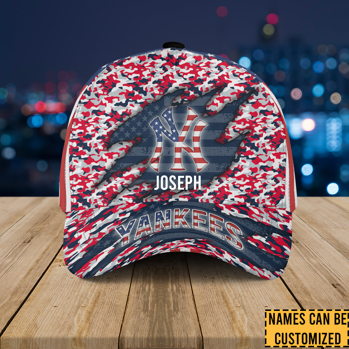 Patriotic Camo Cap - Customized Classic Cap - NYYK