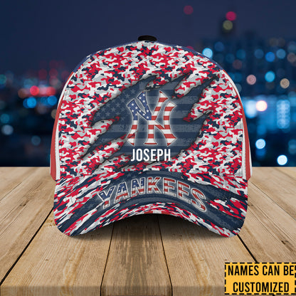 Patriotic Camo Cap - Customized Classic Cap - NYYK