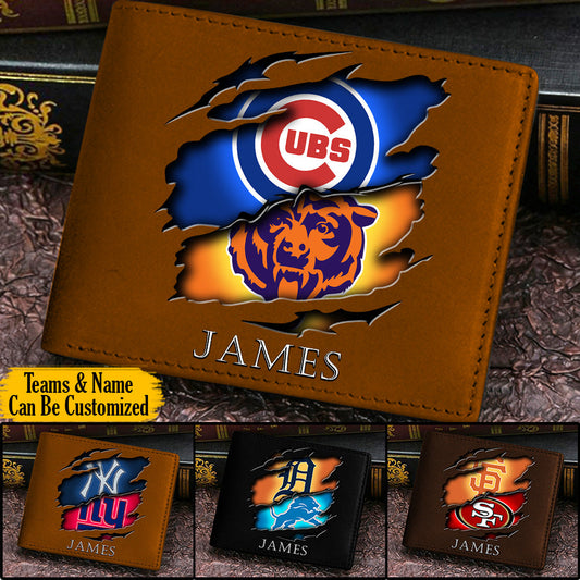 Teams Men's Wallet - Customized Wallet - 1 Side Print
