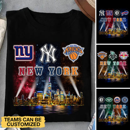 New York Skyline Teams Shirt - Customized Shirt
