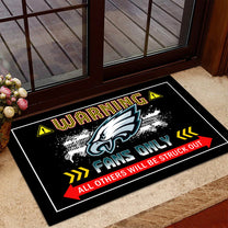 Warning Fans Only Doormat - Anti Slip Indoor Doormat - PLDPAEG