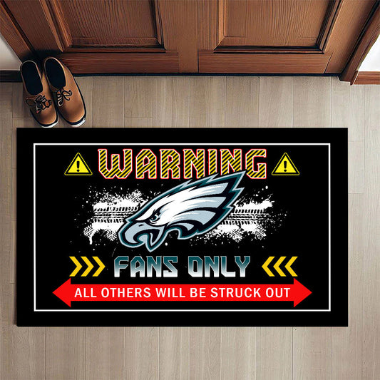 Warning Fans Only Doormat - Anti Slip Indoor Doormat - PLDPAEG