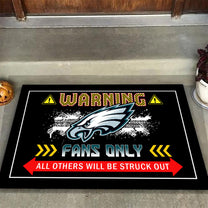 Warning Fans Only Doormat - Anti Slip Indoor Doormat - PLDPAEG