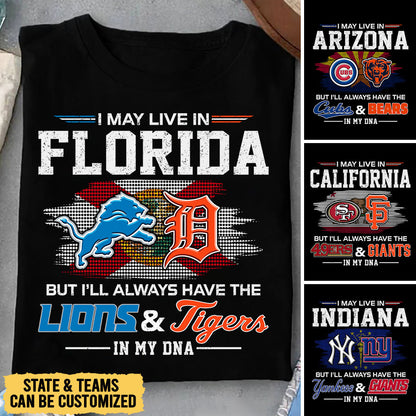 I May Live In Two Teams Shirt - Customized Shirt