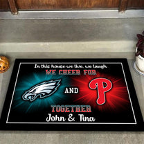 In This House We Cheer for Together - Anti Slip Indoor Doormat - PLDPAEG, PLDPAPL