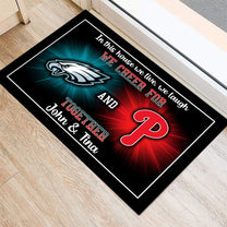 In This House We Cheer for Together - Anti Slip Indoor Doormat - PLDPAEG, PLDPAPL