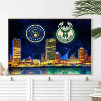 Milwaukee Skyline Unframed Poster, Wall Art