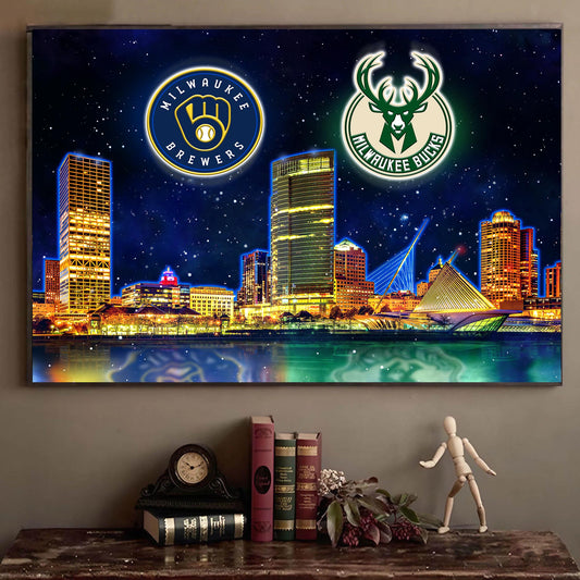 Milwaukee Skyline Unframed Poster, Wall Art
