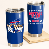 I Love The Buffalo Football And Corgi