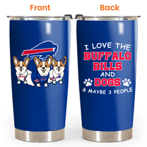 I Love The Buffalo Football And Corgi